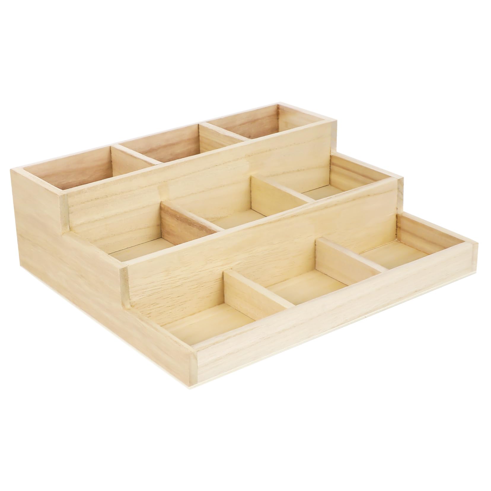 Boîte à bijoux en bois robuste kaki avec rangement sécurisé et finitions soignées