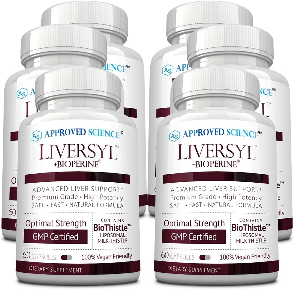 Approved Science Liversyl - Milk Thistle, Artichoke Extract, and Bioperine - Vegan - 60 Capsules - Made in the USA