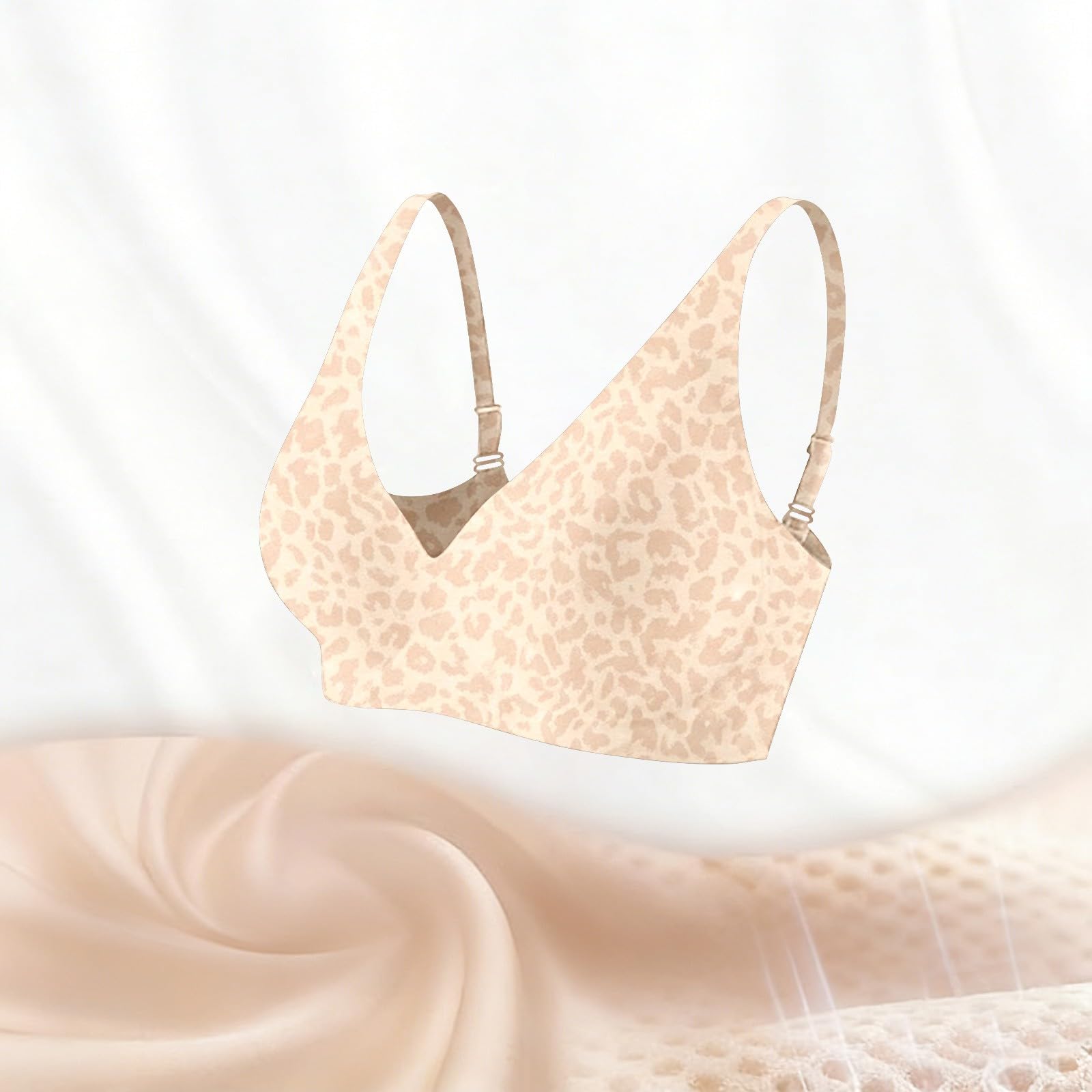 Générique Lot de 3 Soutiens-Gorge Femme sans Armature Push Up Rembourré Brassière Col en V Bralette Doux Anti-affaissement Taille Normale et Grande Couleur Unie sous-Vêtements
