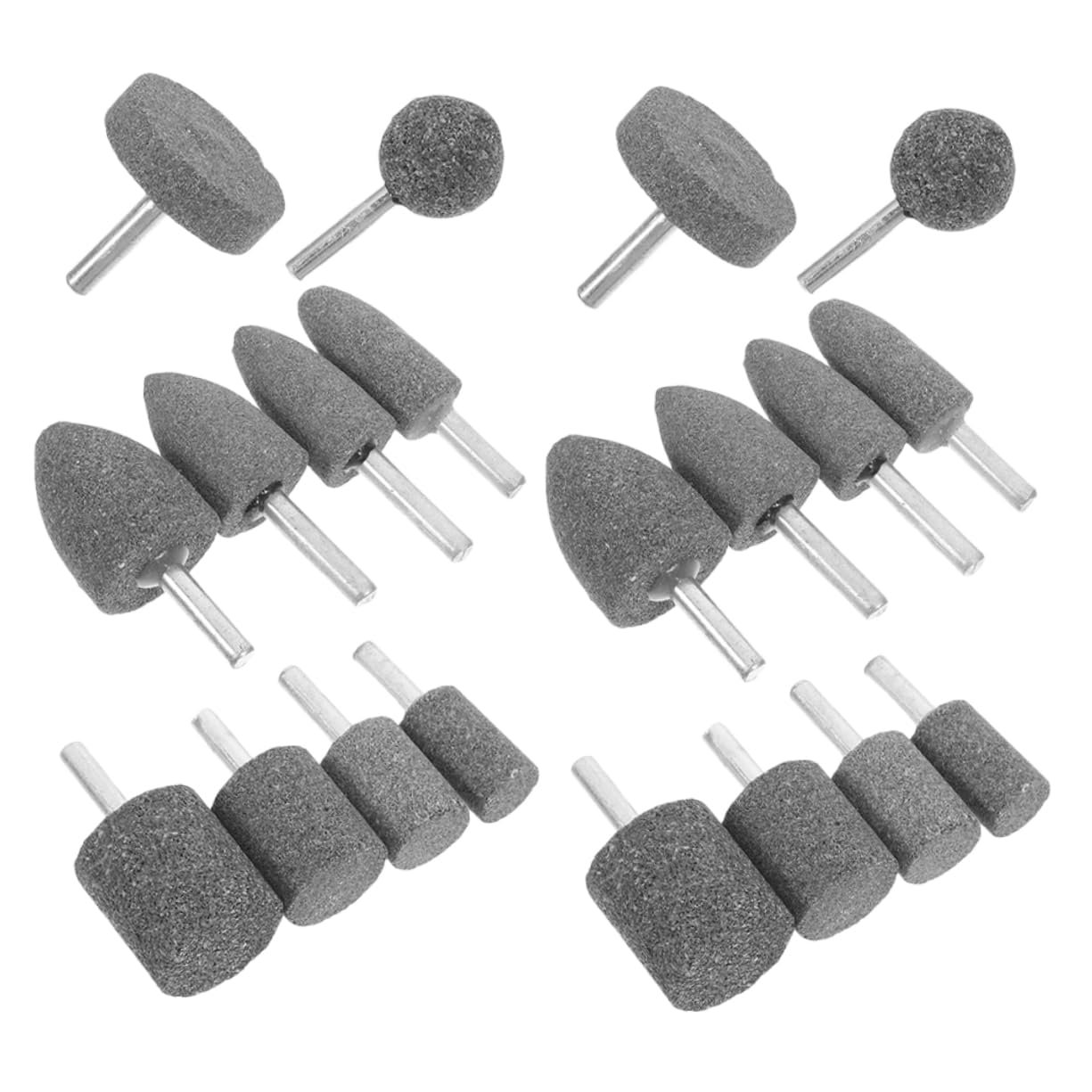 NAMOARLY 20pcs Rotary Grinding Stone Bits for Drill Grinder Abrasive Mounted Sharpening Bits with Shank for Stone Ceramic Glass