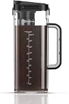 Maestri House Compact Cold Brew Coffee Maker, 41oz Iced Tea and Coffee Maker Brewer Space Saving Tritan Pitcher, 350 Mesh Filter, 100% Leak-Proof (Black)