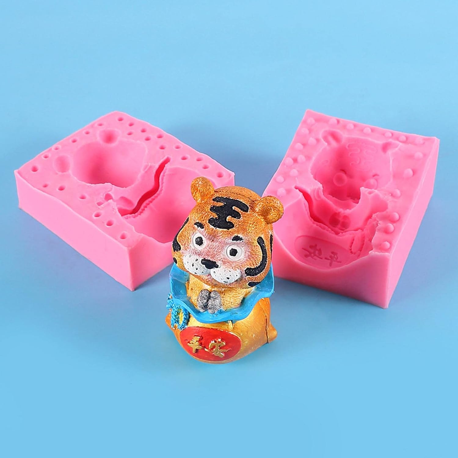 Tiger Shaped Silicone Mold Jelly Cute Cartoon Animal Chocolate Cake Baking Mold for Soap Making Tools Silicone Chocolate for Baking