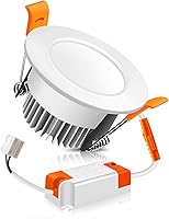 Vista 8 de LEDLightsWorld Iluminación empotrable LED de 2 pulgadas, regulable, downlight, 3 W (equivalente a 35 W), luz blanca cálida de 3000 K, luz LED