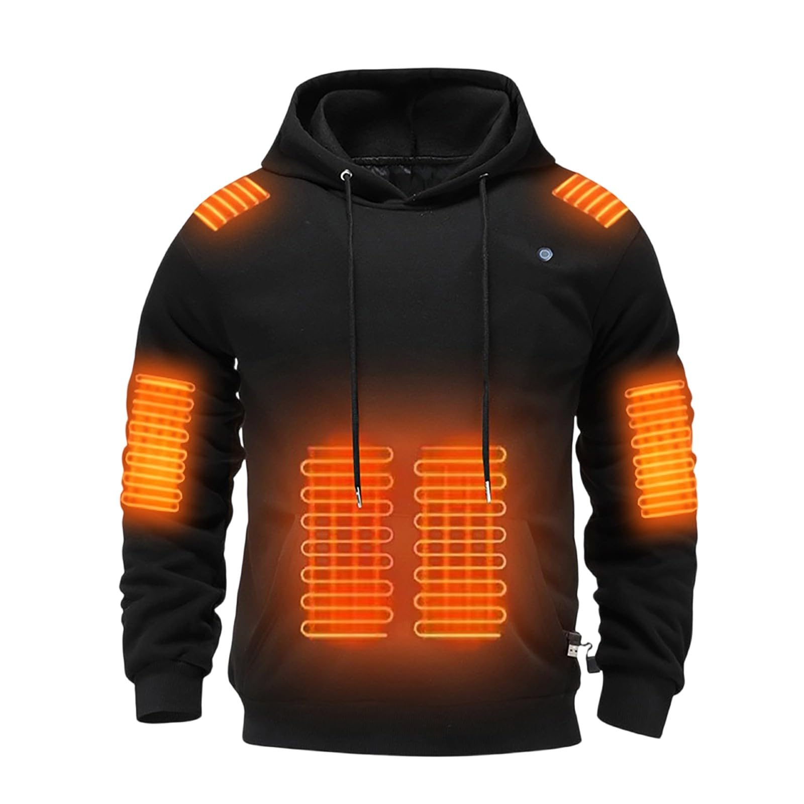 Beheizbarer Hoodie Herren Winter Warm Kapuzenpullover Beheizbare Pullover