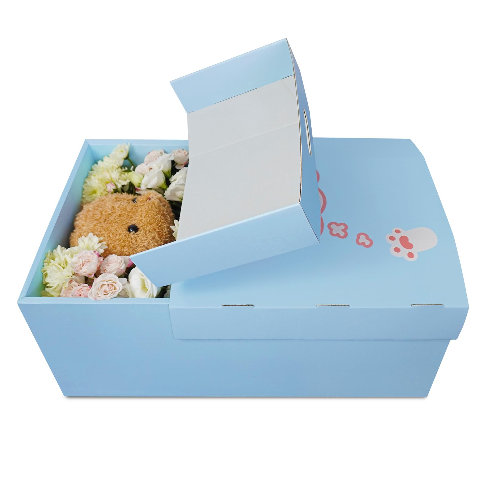 VICHERIA Pet Casket, Dog, Cat Caskets, Eco-Friendly Burial Box for Dogs, Cats, Animals Cremation Coffin, Ideal Pet Loss Gift, Size - Large (Blue)