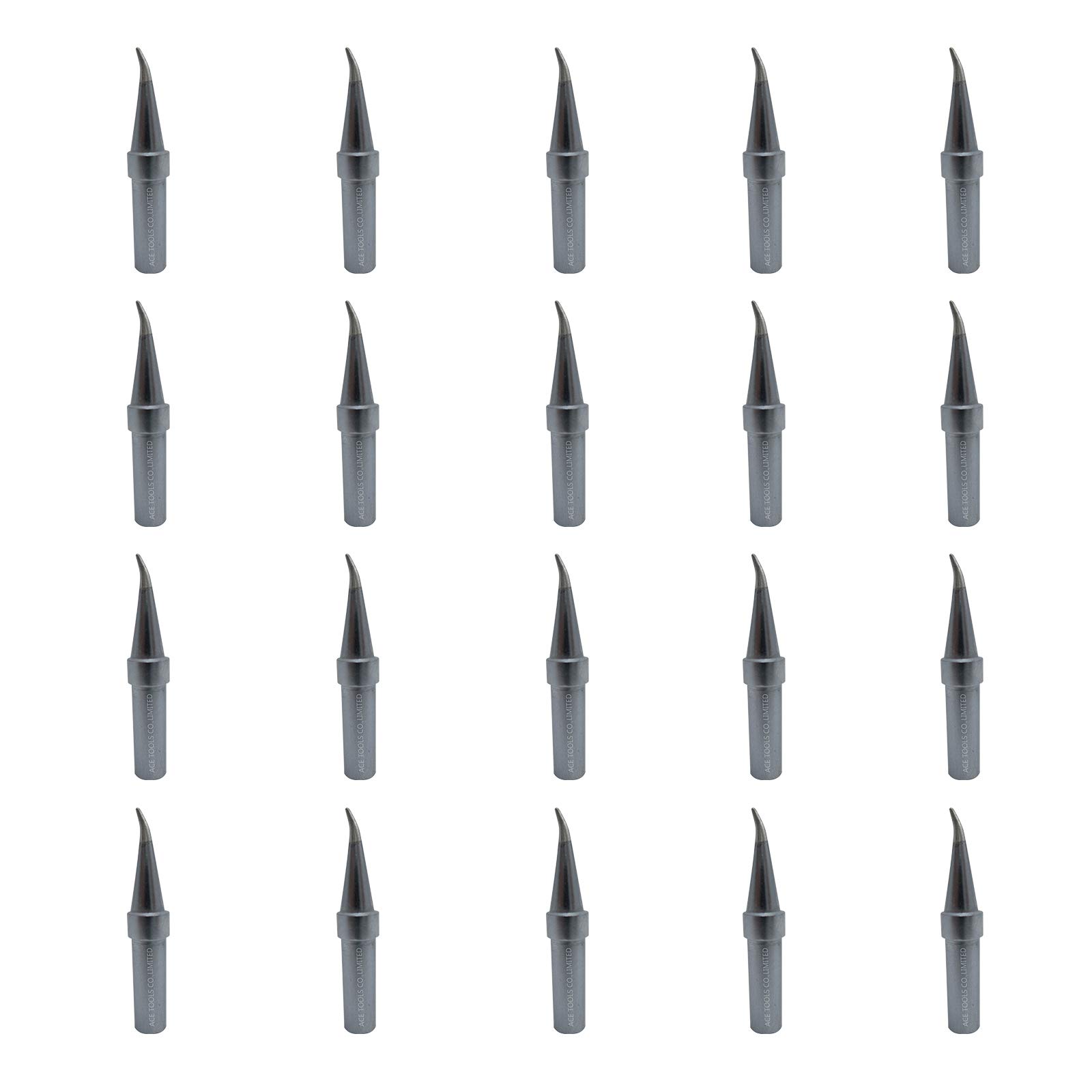 ETX Bent Conical Round All-round 0.2mm for WESD50 WES50 WESD51 WES51 PES50 LR20 PES51 LR21 WE1010NA (WE1010EU) WE1010 ACE Brand Solder Iron Handle Tips Great for Drag Soldering (20)