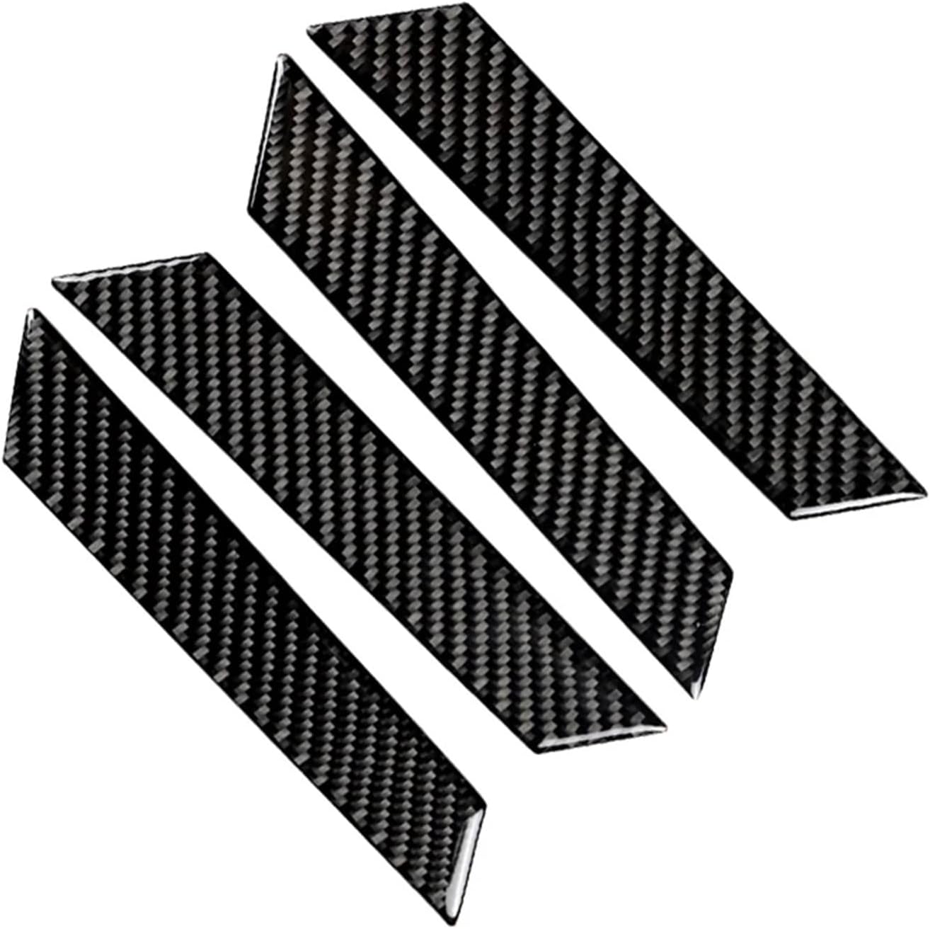 Compatible with VW Golf 7 MK7 VII 2013 2014 2015 2016 2017 4pcs Carbon Fiber Car Interior Door Window Door Panel Cover Strip Accessories