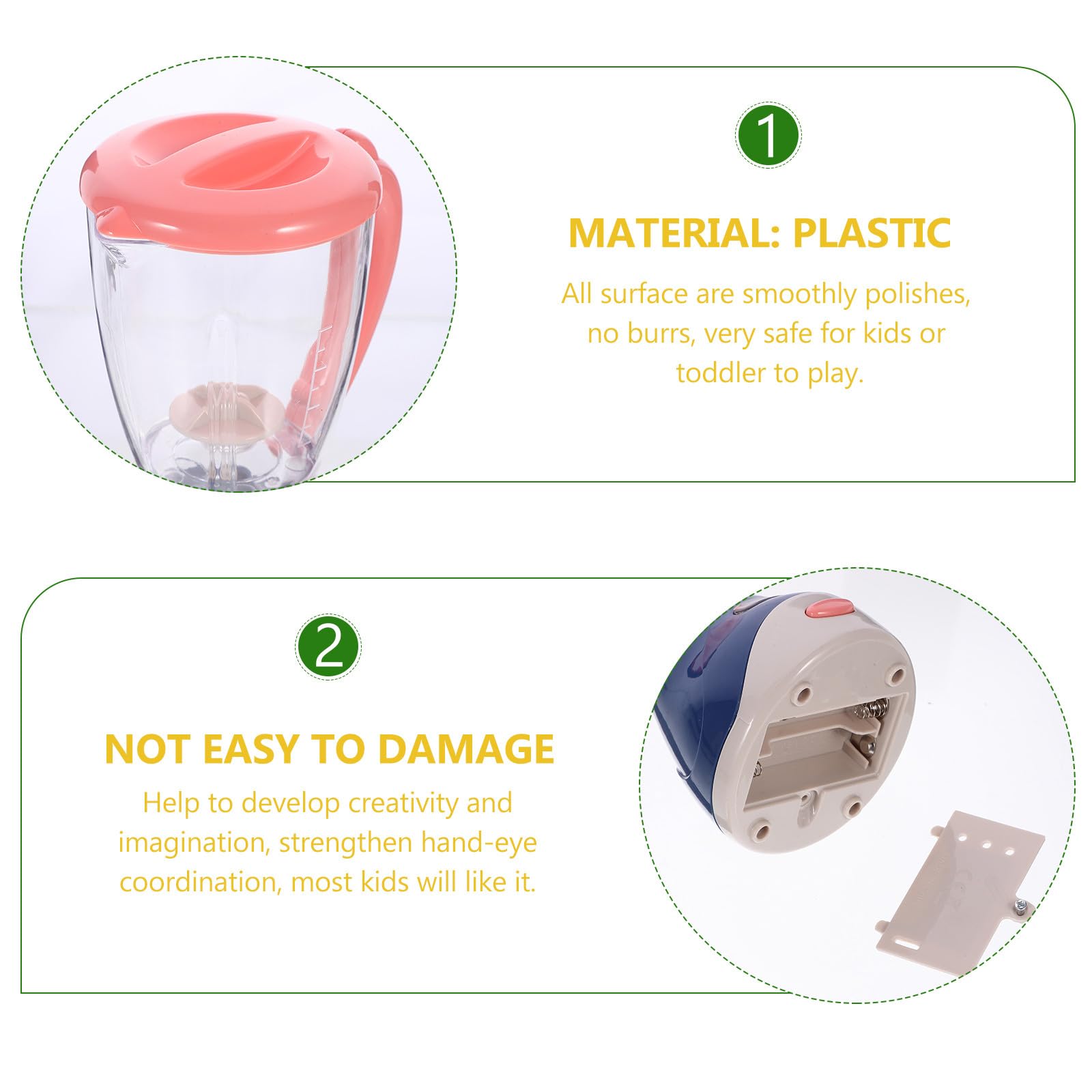 UKCOCO Toy Juicer Mixer for Kids: Simulation Juicer Blender Toy With Realistic Light & Sound for Pretend Play - Image 3