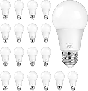 MAXvolador A19 LED Light Bulbs, 100 Watt Equivalent LED Bulbs, 1500Lumens, 5000K Daylight White 13-Watt Bright White Bulb with E26 Medium Screw Base, Non-Dimmable, No Flicker, Pack of 18