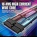 EZDIY-FAB PSU Cable Extension Kit - Sleeved 16 AWG Custom Power Supply Extension 24/8/6/4+4-PIN with Combs - Black/Grey
