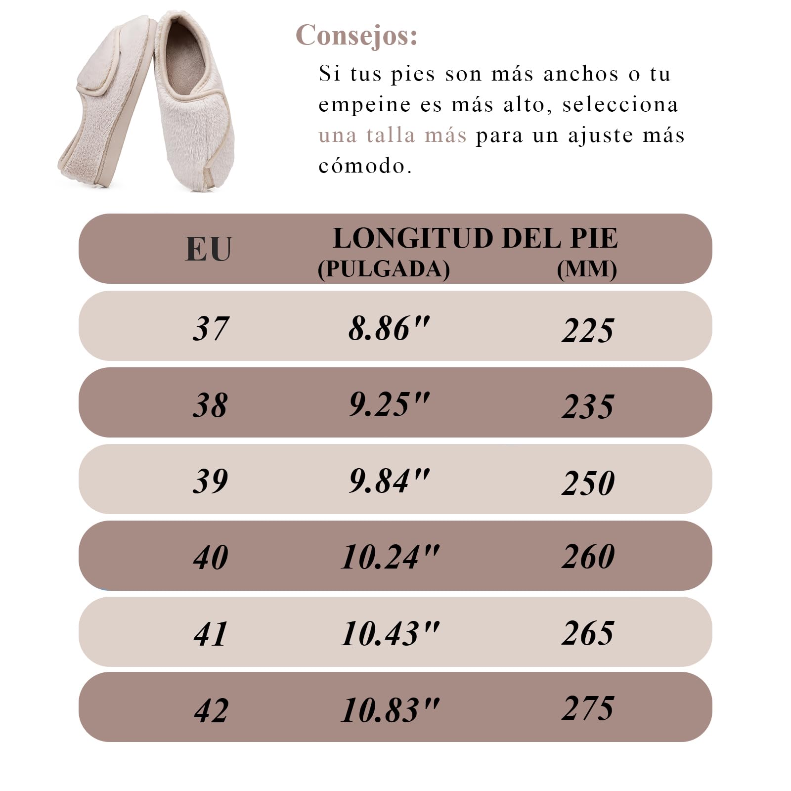Git-up Zapatillas de Estar por Casa para Mujer Espuma de Memoria Antideslizante Invierno Cálido Cómodas Suave Algodón Pantuflas para Interiores y Exteriores Suela de goma