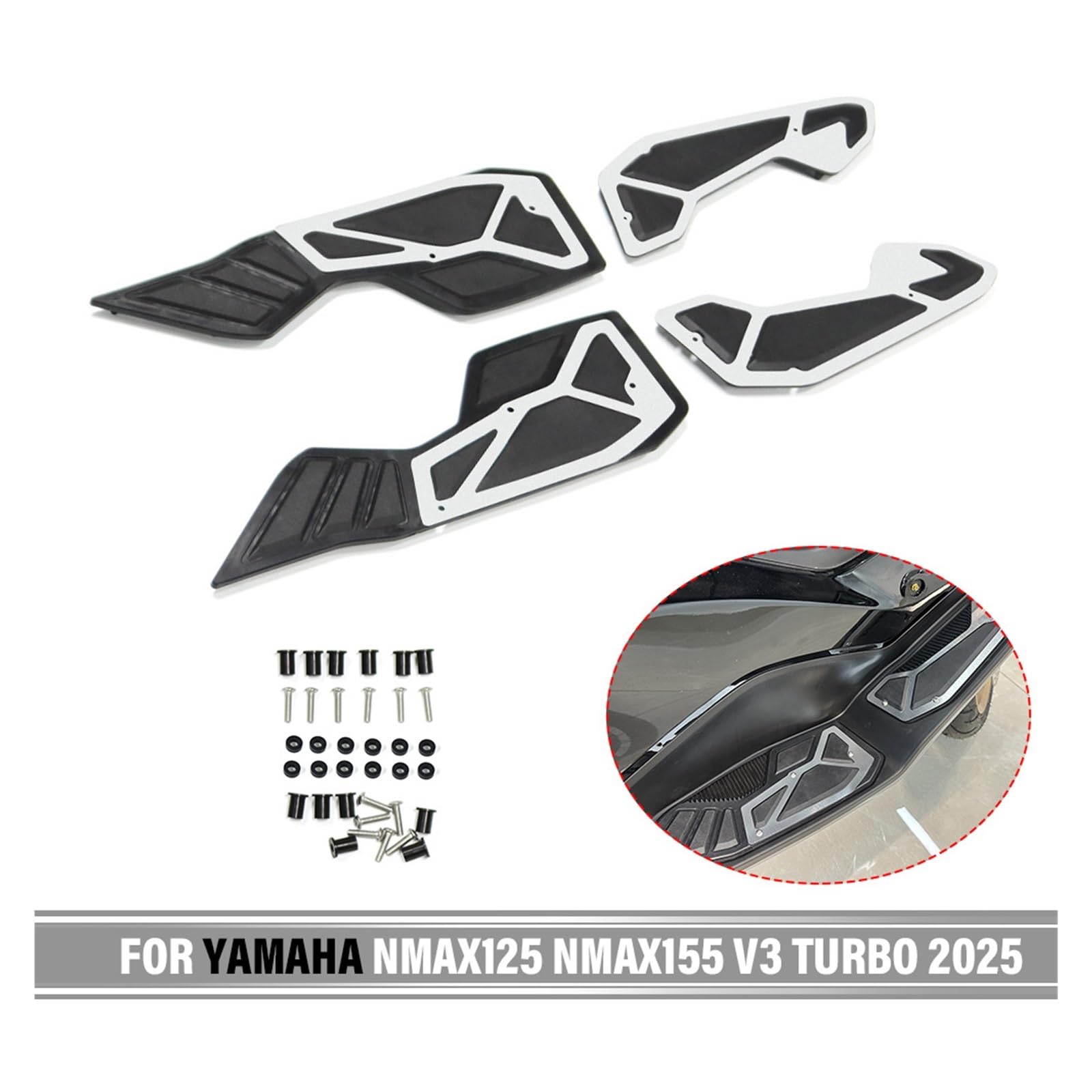 Foot Pegs Pedals Plate Pads for Yamaha for NMAX155,Support