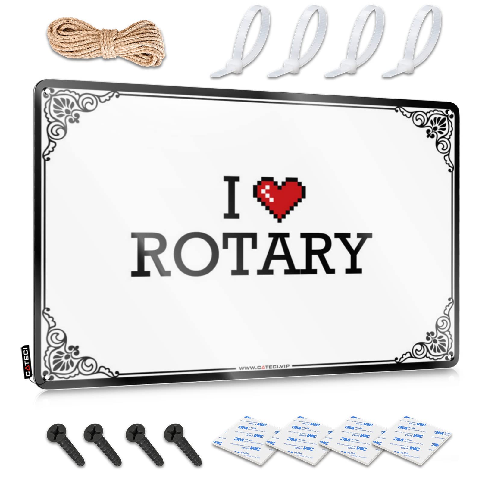 Vintage Wall Decor Friends Custom Tin Sign, Designer Fade Resistant I Love Rotary For Home Kitchen | Country Vintage Decor For Entryway Party(30X40CM)