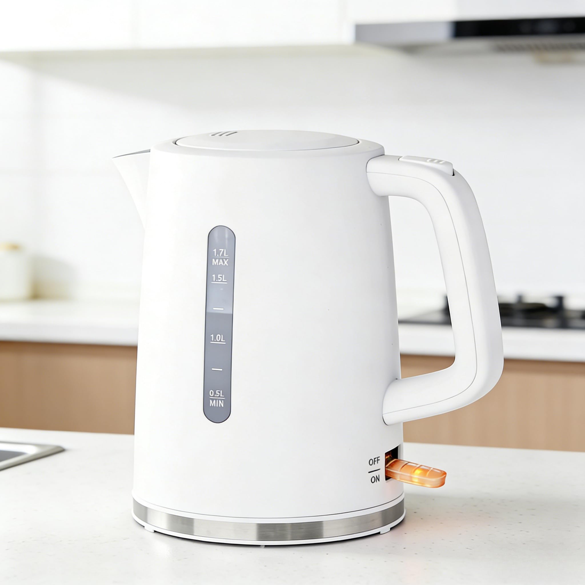 1.7L Electric Kettle Fast Boiling Auto Shut Off Boil Dry Protection Cordless 360 Degree Base