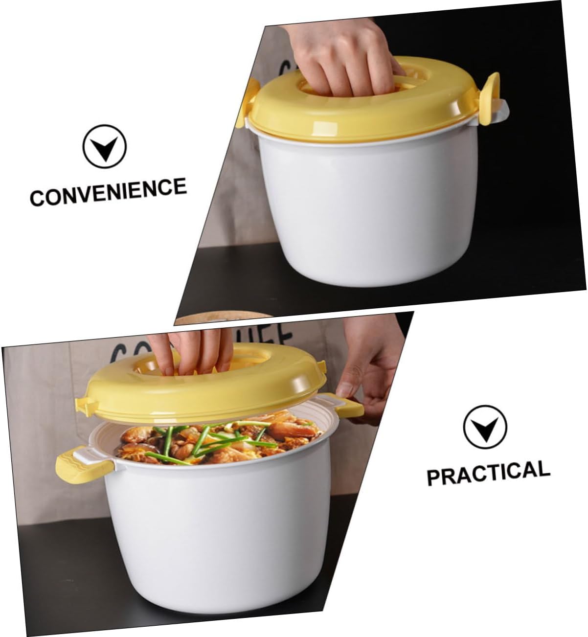 ABOOFAN 2pcs Microwave Rice Cooker Set Rice Maker for Microwave Steamers Food Containers Lunch Boxes Cookware