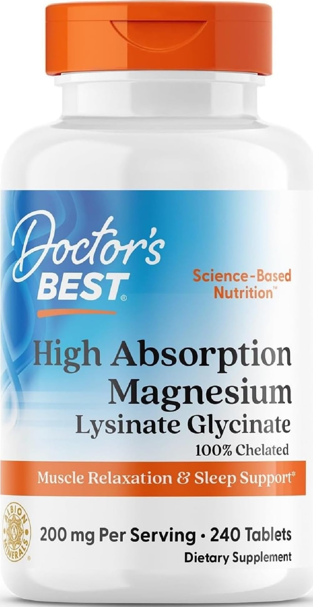 Doctor's Best High Absorption Magnesium Glycinate Lysinate
