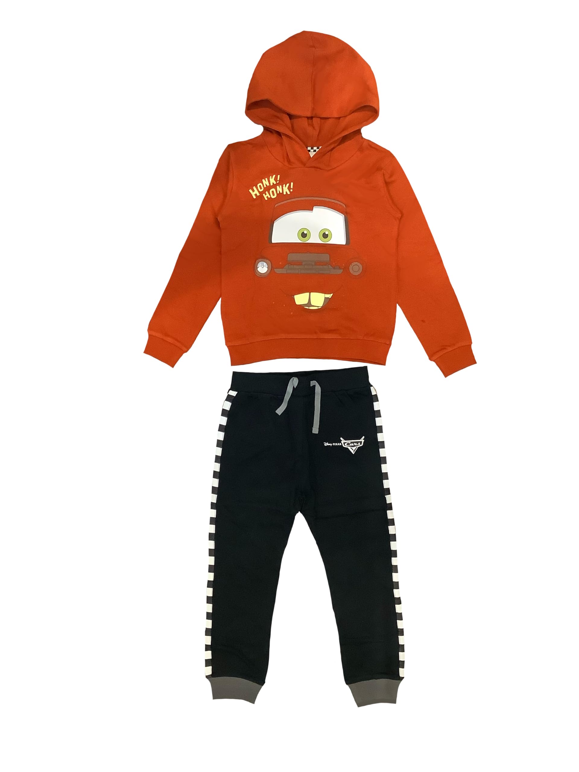 Disney Tuta da bambino bambino Cars, con cappuccio e pantaloni Lightning McQueen o Martin 18 mesi – 8 anni