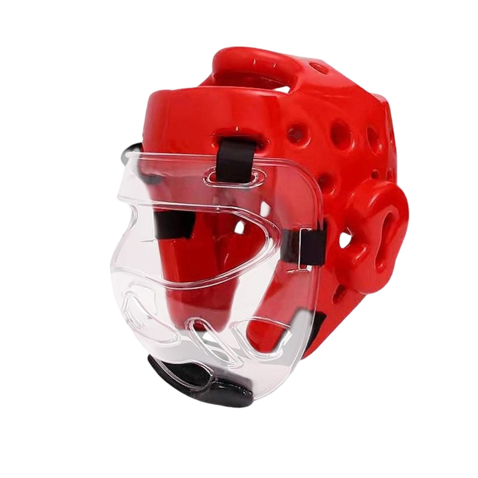 Boks Headgear, Kickboxing Helmet, Mma Face Protector, amortyzujące wstrząsy regulowane dopasowanie czarne średnie do treningu sparingowego sztuk walki, 1 sztuka