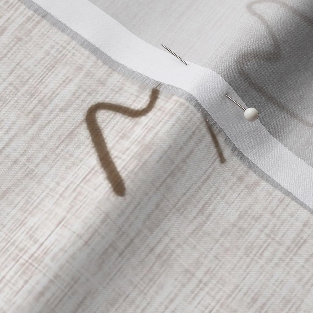 Spoonflower Fabric - Soft Brown Cattle Cow Ranch Farm Brand Beige Animal Printed on Organic Cotton Sateen Fabric by The Yard - Sewing Quilting Apparel Home Decor