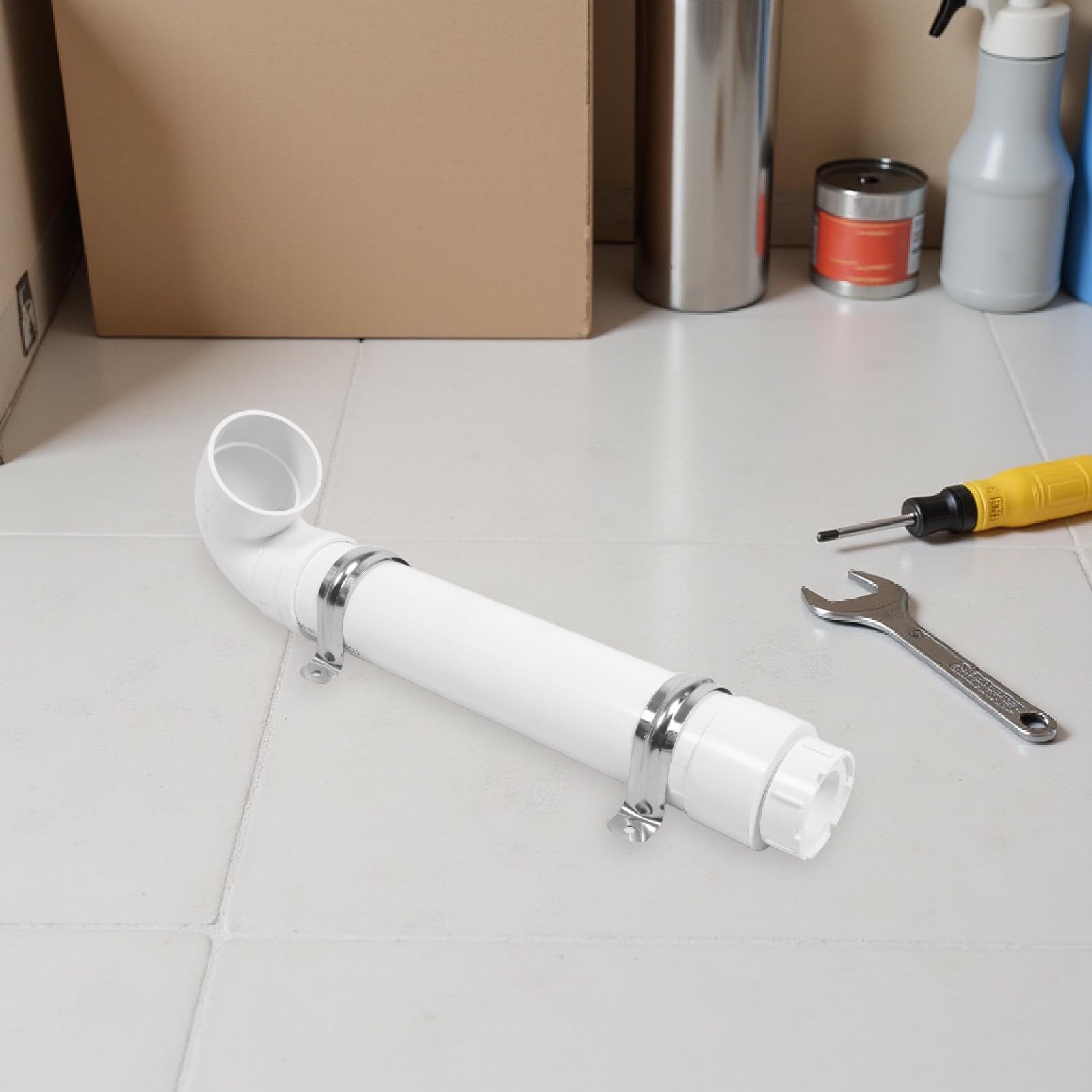 ibasenice 1 Juego de comedero de PVC para Pollos: comedero para Aves de Corral sin Desperdicio - dispensador automático de Comida para gallinas, Perros, Patos, Gatos y pájaros - Accesorios para