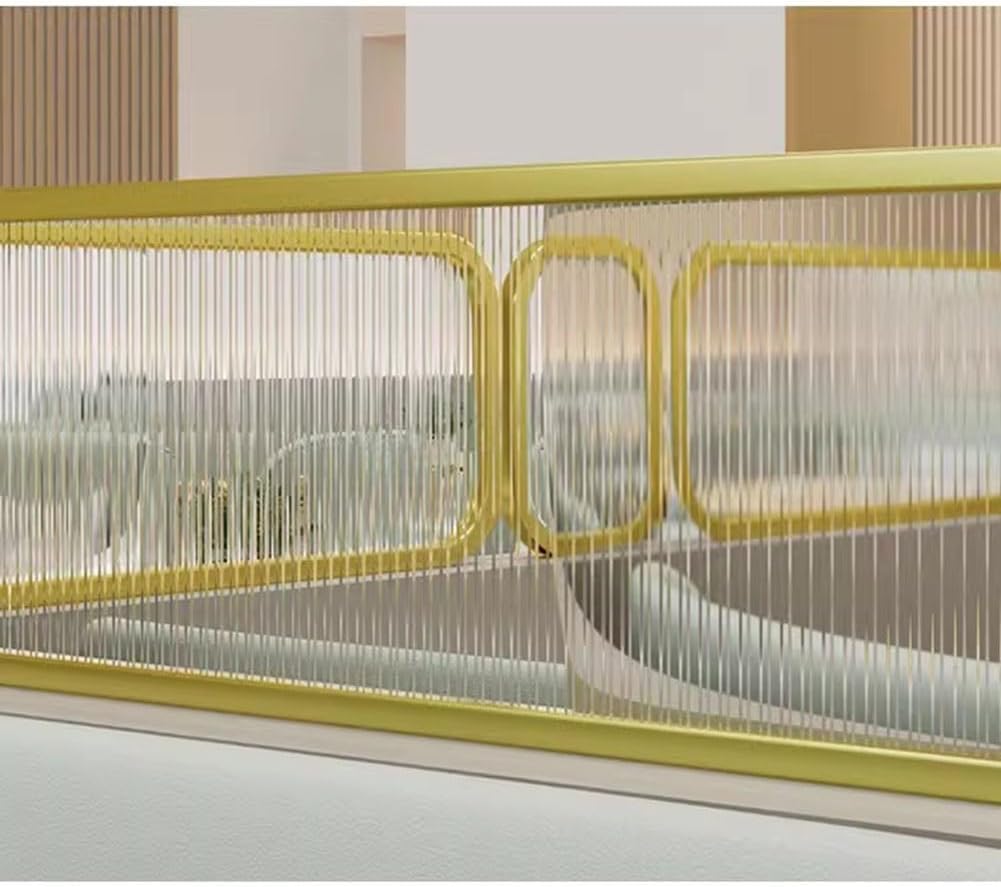 Gold Privacy Panel - Desktop Cubicle Desk Divider, Office Partition Screens, Restaurant Privacy Partitions, Low Fence Divider 100x30cm for Enhanced Workspace Privac