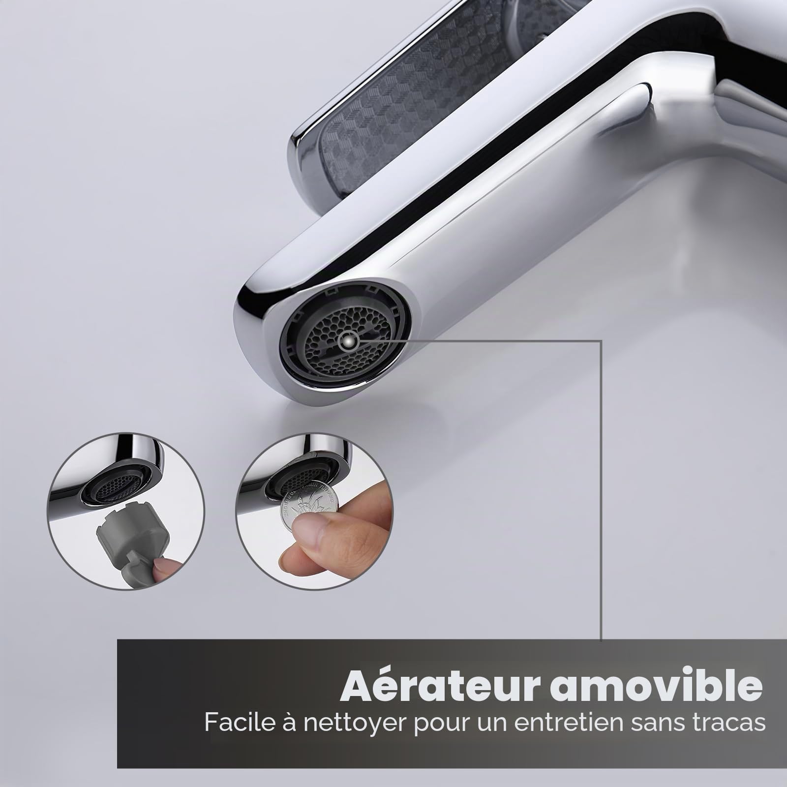 Decaura robinet salle bain en laiton avec bonde de lavabo G1" 1/4