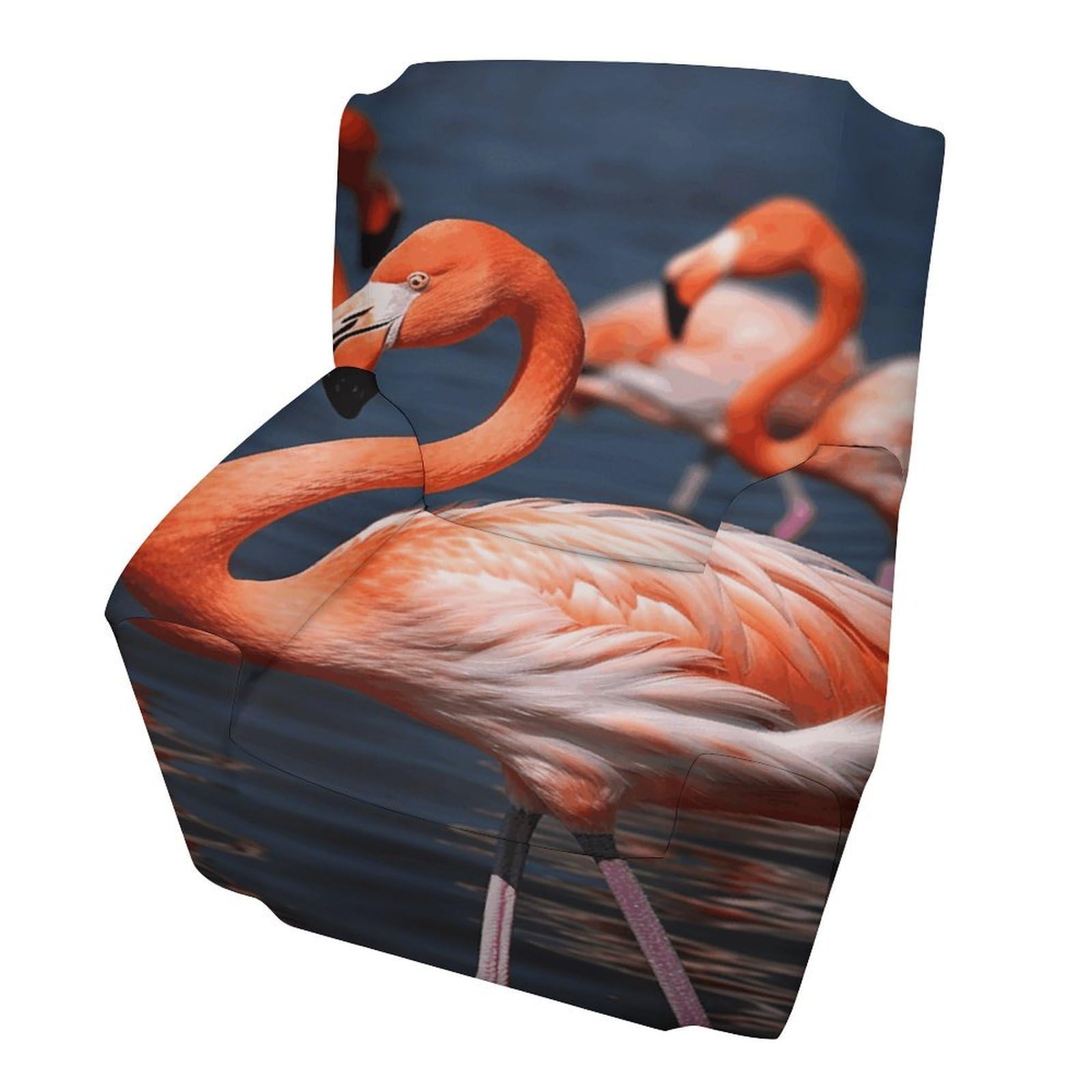 Fodpand Style Flamingo3 Sofa Cover Soft 1 Seater Sofa Slipcover For Pets Washable,Couch Cover With Elastic Straps Furniture Protector