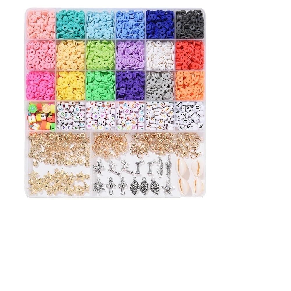 Abalorios Para Hacer Pulseras Kit de fabricación joyas con cuentas arcilla, pulsera Dly, artesanal