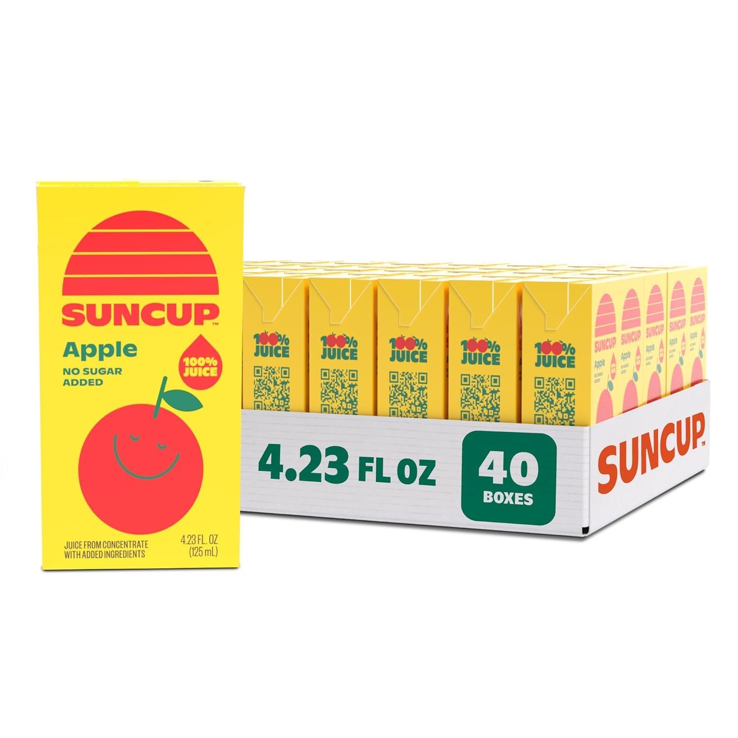 Juice - Apple Juice (40 Pack) 4.23 oz Juice Box with Straw | No Sugar Added Apple Blend for Kids, Bulk Pack for School Lunches, Snacks, Travel, Parties, Sports Teams, and Everyday Drinks