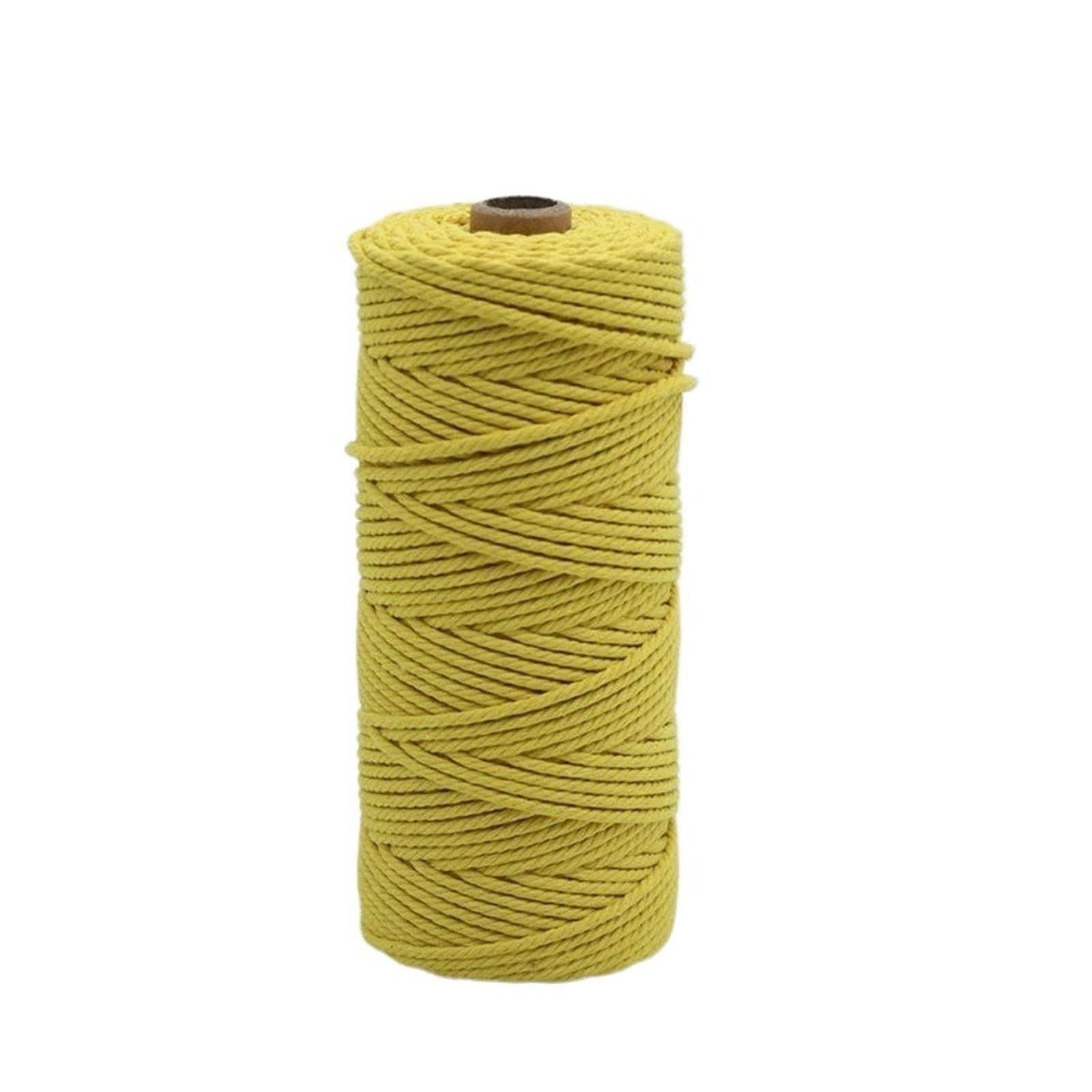 Cotton Macrame Cord 100m Macrame Cord 3.0mm/4mm Cotton Rope for Handmade Plant Hanger DIY Wall Hanging Making Arts Crafts(Color22,4mm-100m)