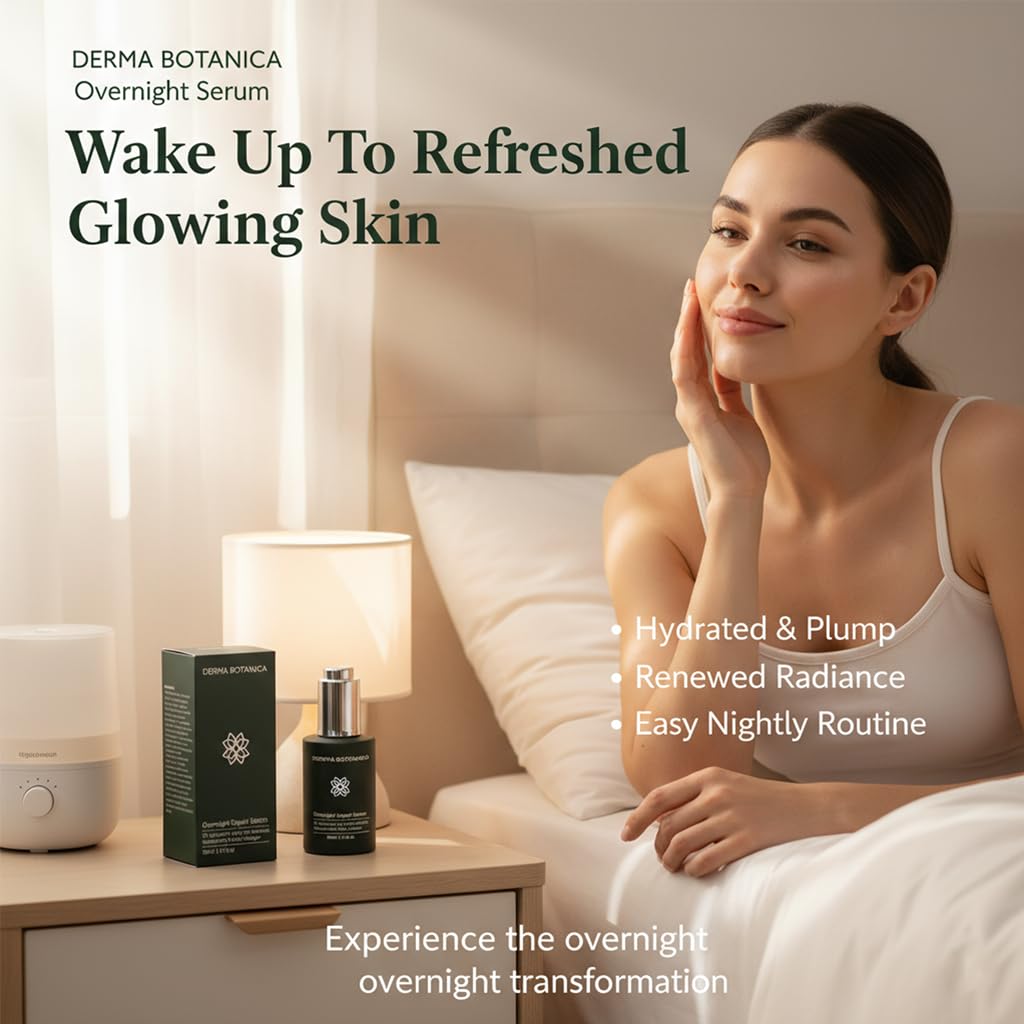 Overnight Repair Serum,Derma Botanica Overnight Serum,with Multi-Molecular Hyaluronic Acid - smooth, and refresh the look of skin for a more youthful appearance. 1.76fl.oz(1pc) - Image 9
