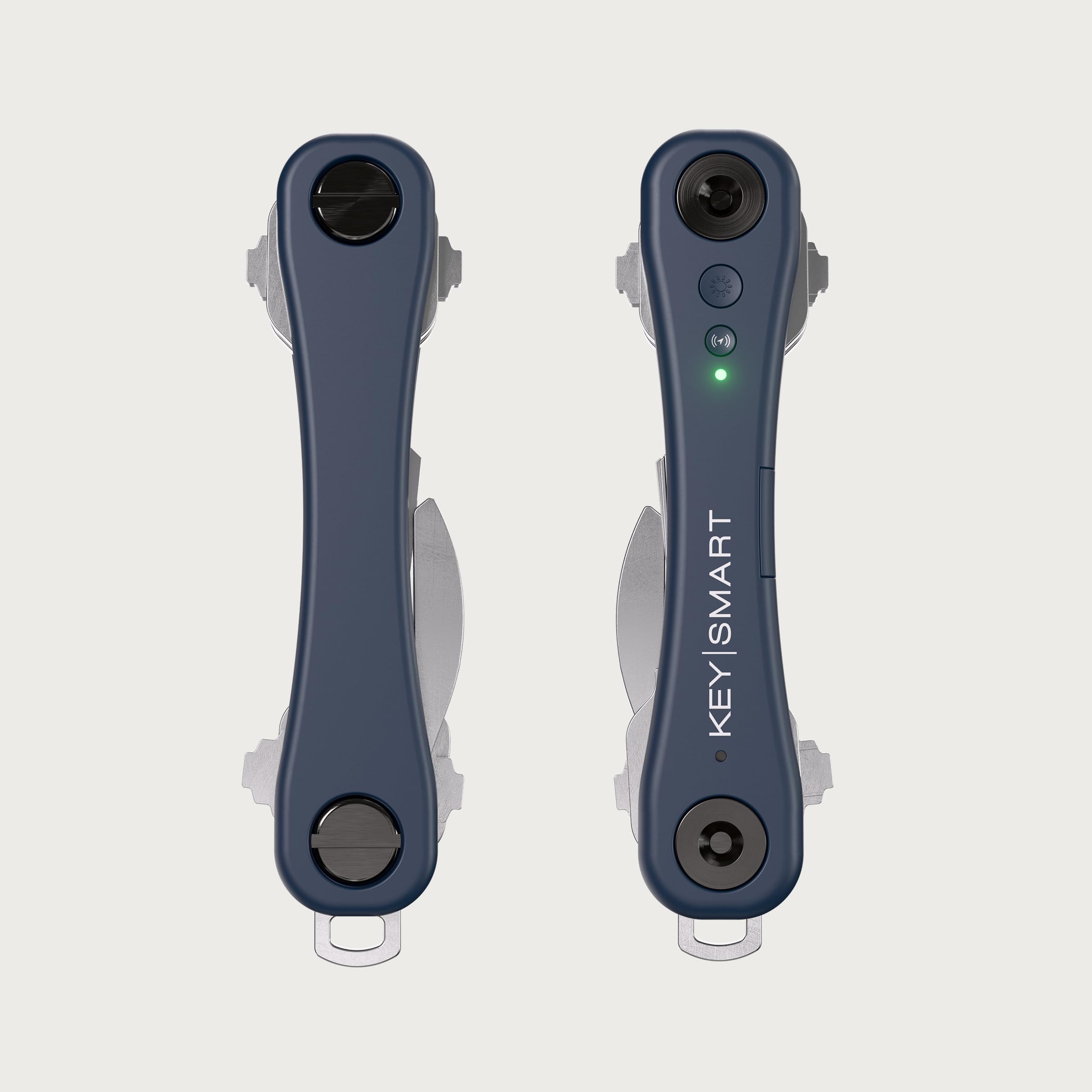 KeySmart iPro - Localizador de llaves con sonido, llavero compatible con Apple Find My App, organizador de llaves, rastreador compacto sin desorden, regalos tecnológicos para hombres (hasta 14 llaves