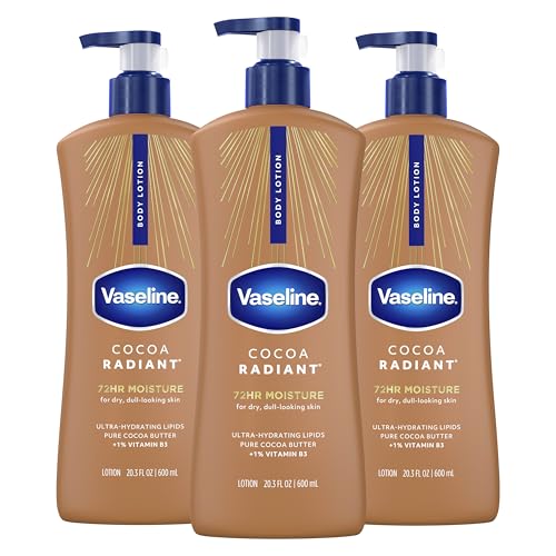Vaseline Intensive Care Body Lotion Cocoa Radiant 3 count for Dry...