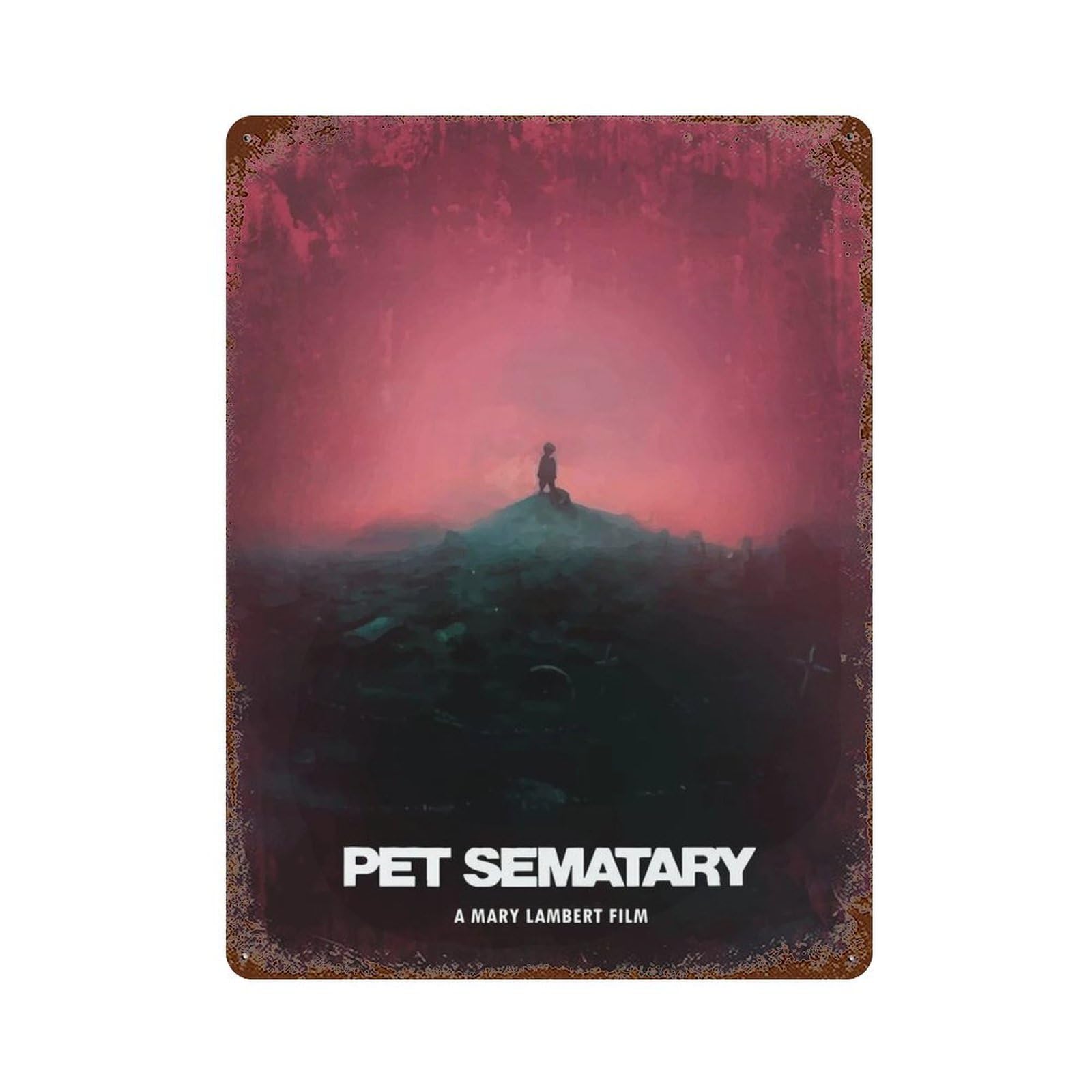KSOXDAITIP Pet Sematary Movie Poster Wall Decor Art Metal Tin Poster Modern Home Decor Art Metal Poster Home Bar Shop Decorations Vintage Sign Gift 15.7"x11.8"