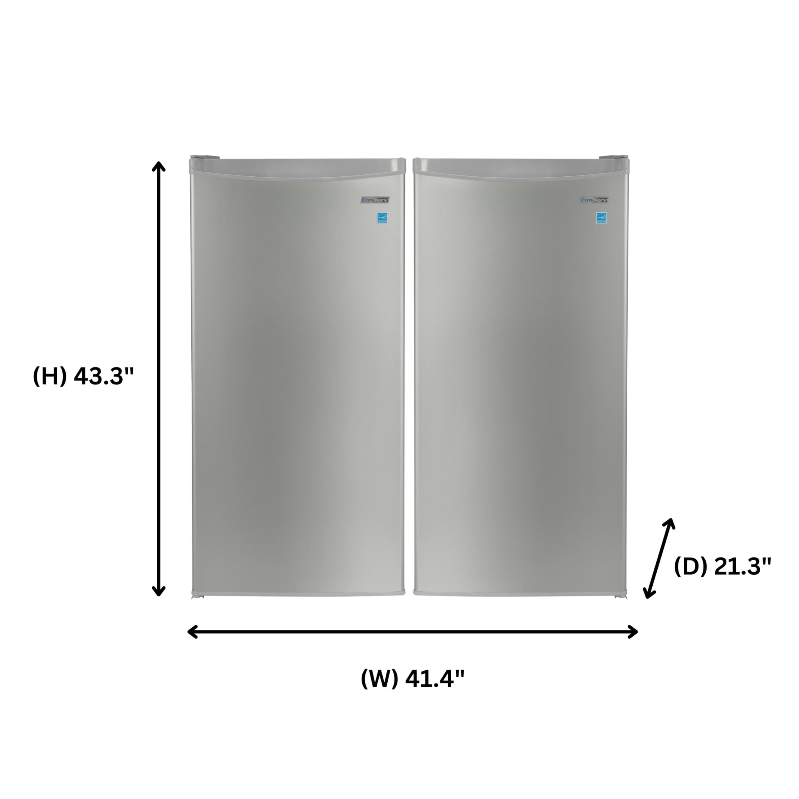 Conserv Energy Star 4.3 Cu.Ft. Convertible Refrigerator Freezer Pair, Garage Ready— Modular Side-By-Side French Door Look, Use As Fridge Or Freezer on Fridge.com - View 3