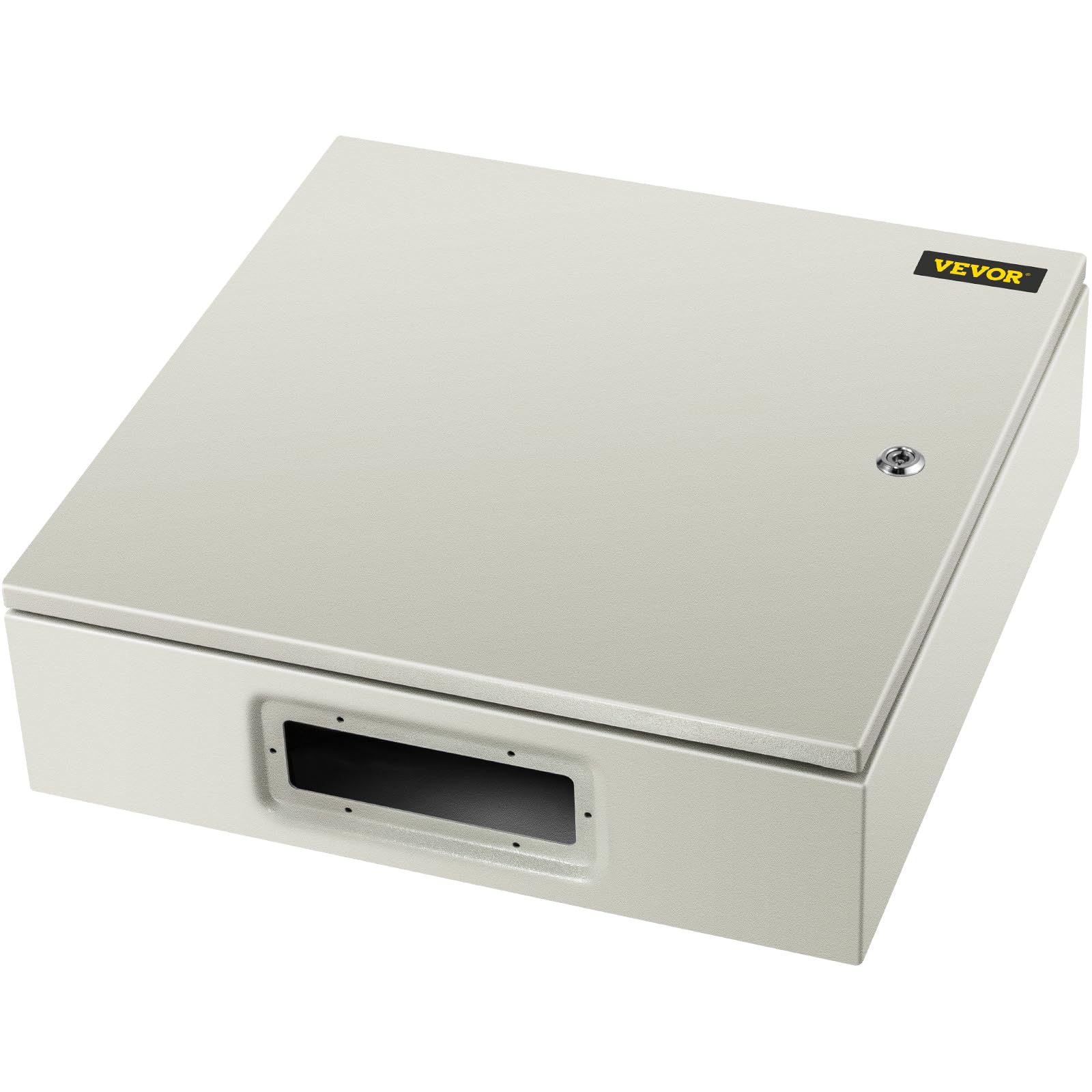 VEVOR Caja NEMA de Acero al Carbono 50 x 50 x 15 cm Caja de Gabinete Eléctrico NEMA 4X IP66 a Prueba de Agua y Polvo Caja de Conexiones Eléctricas para Exteriores e Interiores con Placa de Montaje