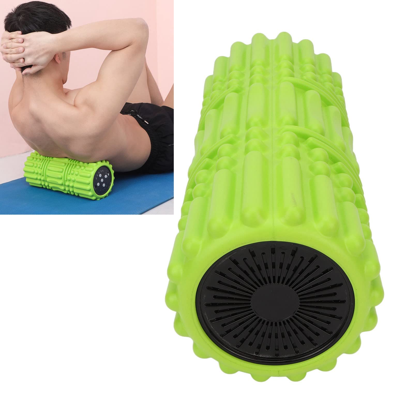 Rullo Vibrante in Schiuma - Massaggio Profondo 4000 RPM Rullo Elettrico con Punto di Innesco con Design a 5 Ingranaggi per la Cura del Corpo e L'esercizio Quotidiano