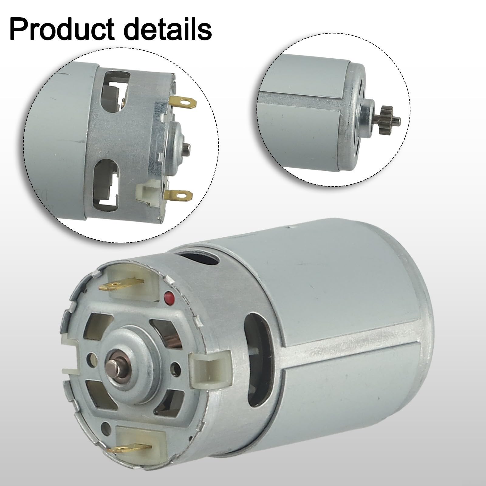 Niceminiwall 317005100 Ersatz DC Motor 10,8V 14Zähne für Metabo BS10.8V Akku-Bohrschrauber Silber Metall Motorzubehör