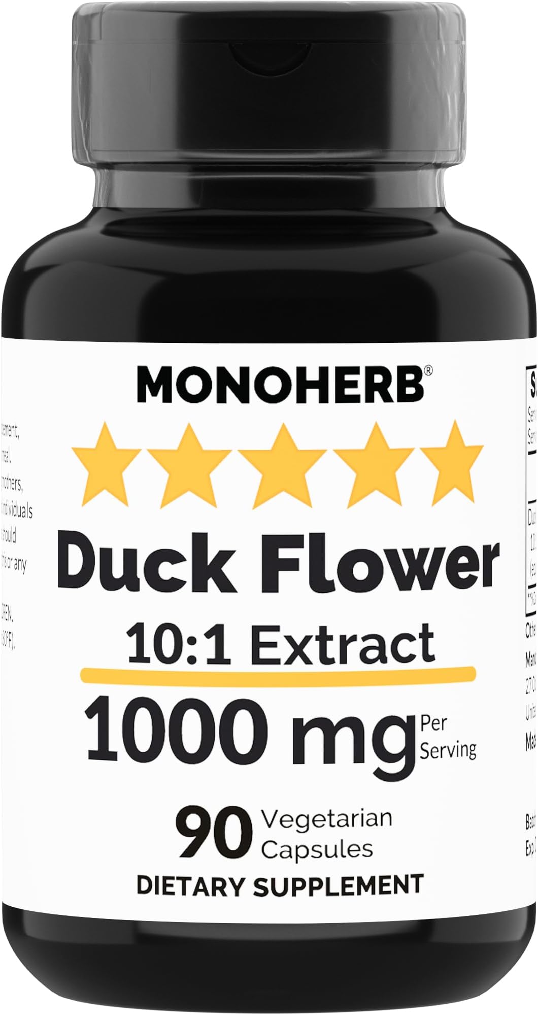 MONOHERB Duck Flower Extract 1000 mg - 90 Vegetarian Capsules