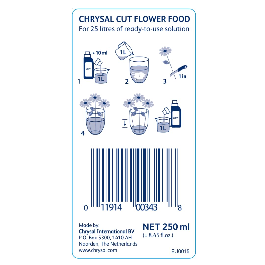 Chrysal Cut Flower Universal Flower Food (10 ml/L Bottle) — (2 Pack)