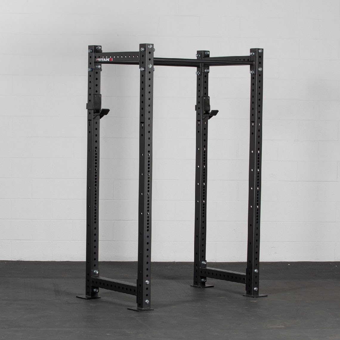 Titan Fitness X-3 Series Short Bolt-Down Power Rack with Weight Plate Holders 24-in. Depth