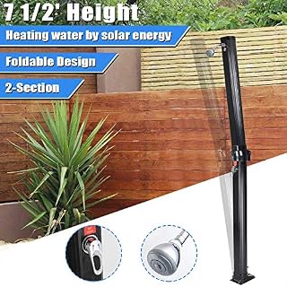 Yescom 7 1/2ft 6.6 Gallon Outdoor Patio Solar Heated Shower Outside Backyard Poolside