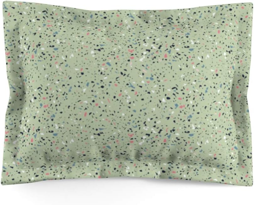 Art Mosaic Resene Pixie Green Hygge Decor Microfiber Pillow Sham (22.01"x38" King)