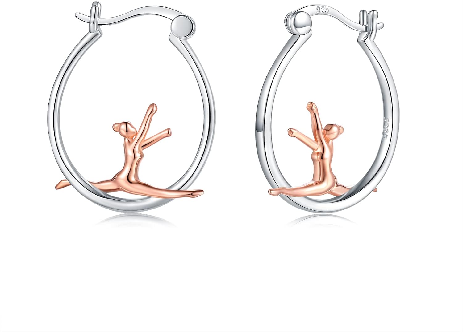 925SterlingSilver Ballerina Earrings for Women Rose