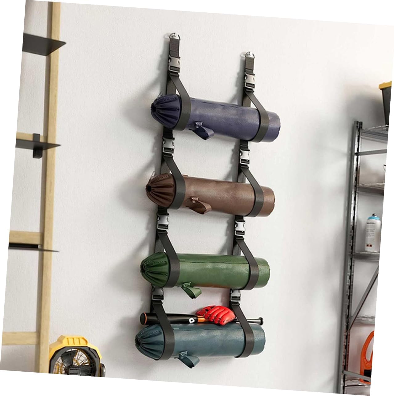 Sosoport 2pcs Adjustable Wall Hanging Strap for Garage Storage Organizer Multi-use Wall Belt for Efficient Space Utilization and Easy Installation for Various Items and Accessories