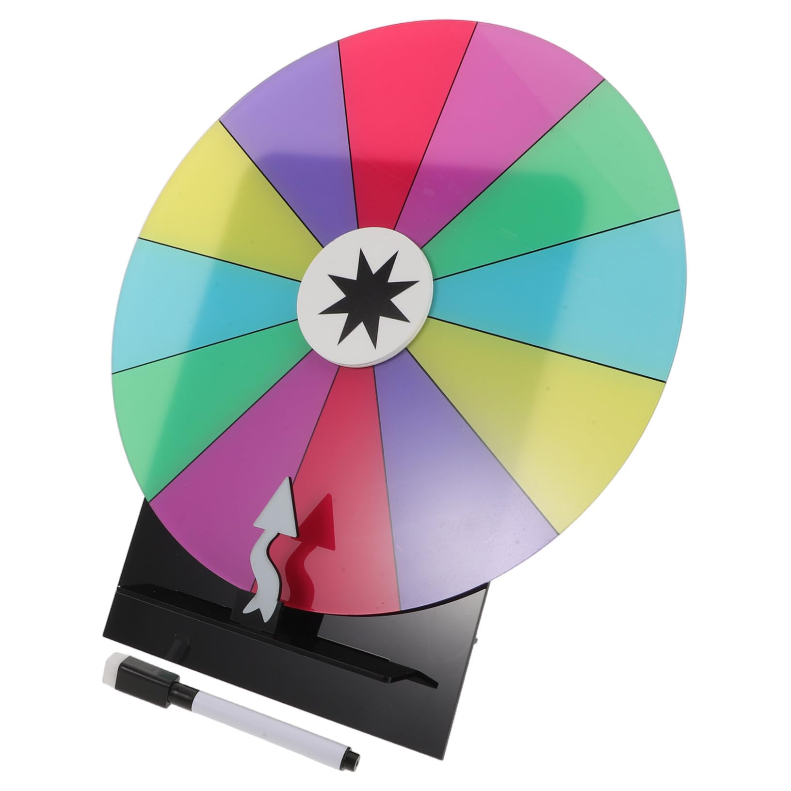 Yardwe Ruota delle Feste Girevole in Acrilico Ruota dei Premi da Tavolo per Giochi di Società per Eventi Interattivi Portatile per Feste al Chiuso Aperto