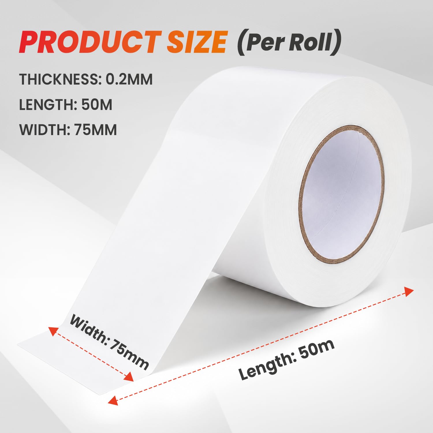 LLPT Taśma paroizolacyjna 2 rolki 76 mm x 50 m biała powłoka PE