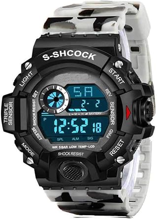 SWADESI STUFF Digital Boys Watch (Black Dial, Multicolored Strap)