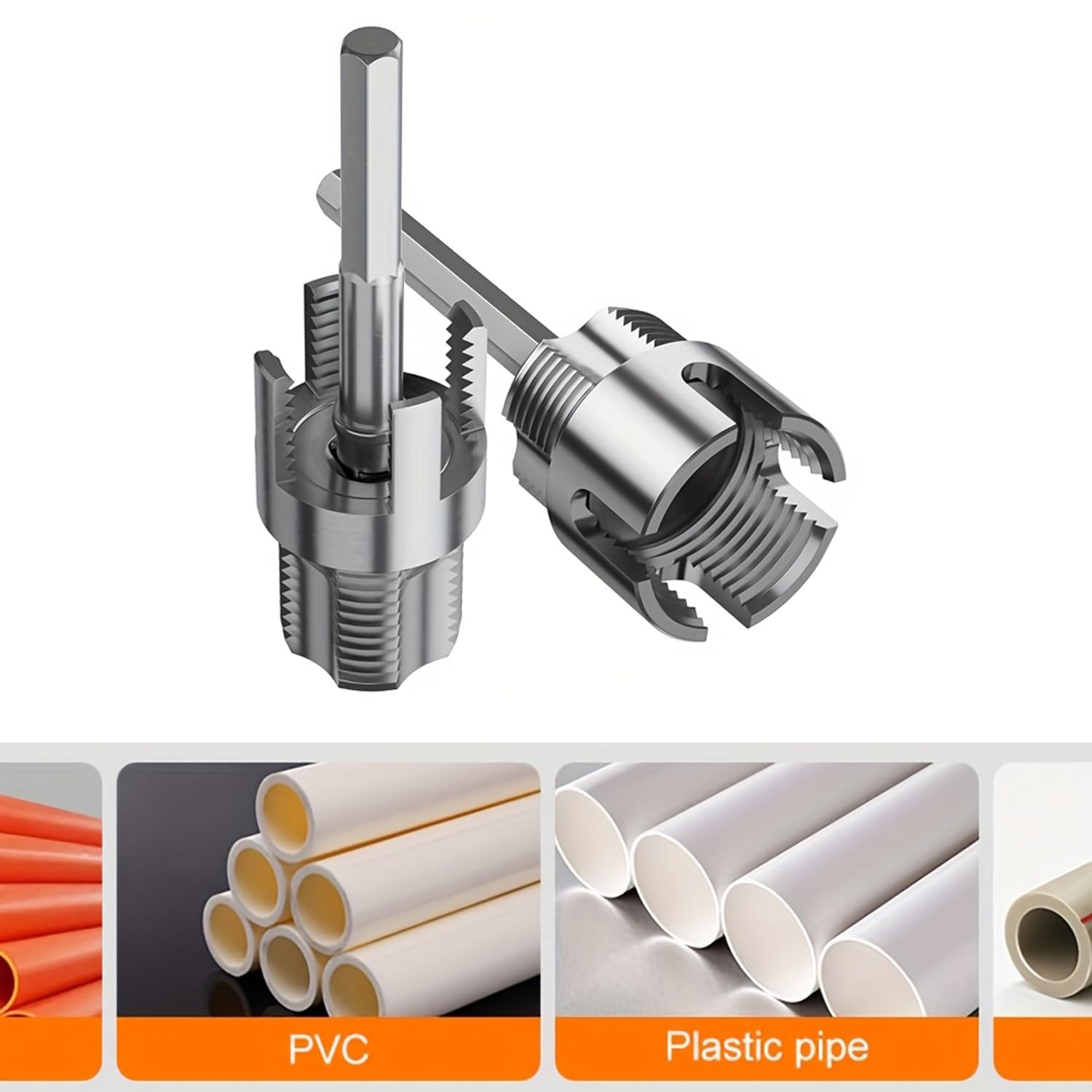 Strumento di filettatura per tubi 1/2 3/4 Tagliatubi filettati in PVC per tubi acqua