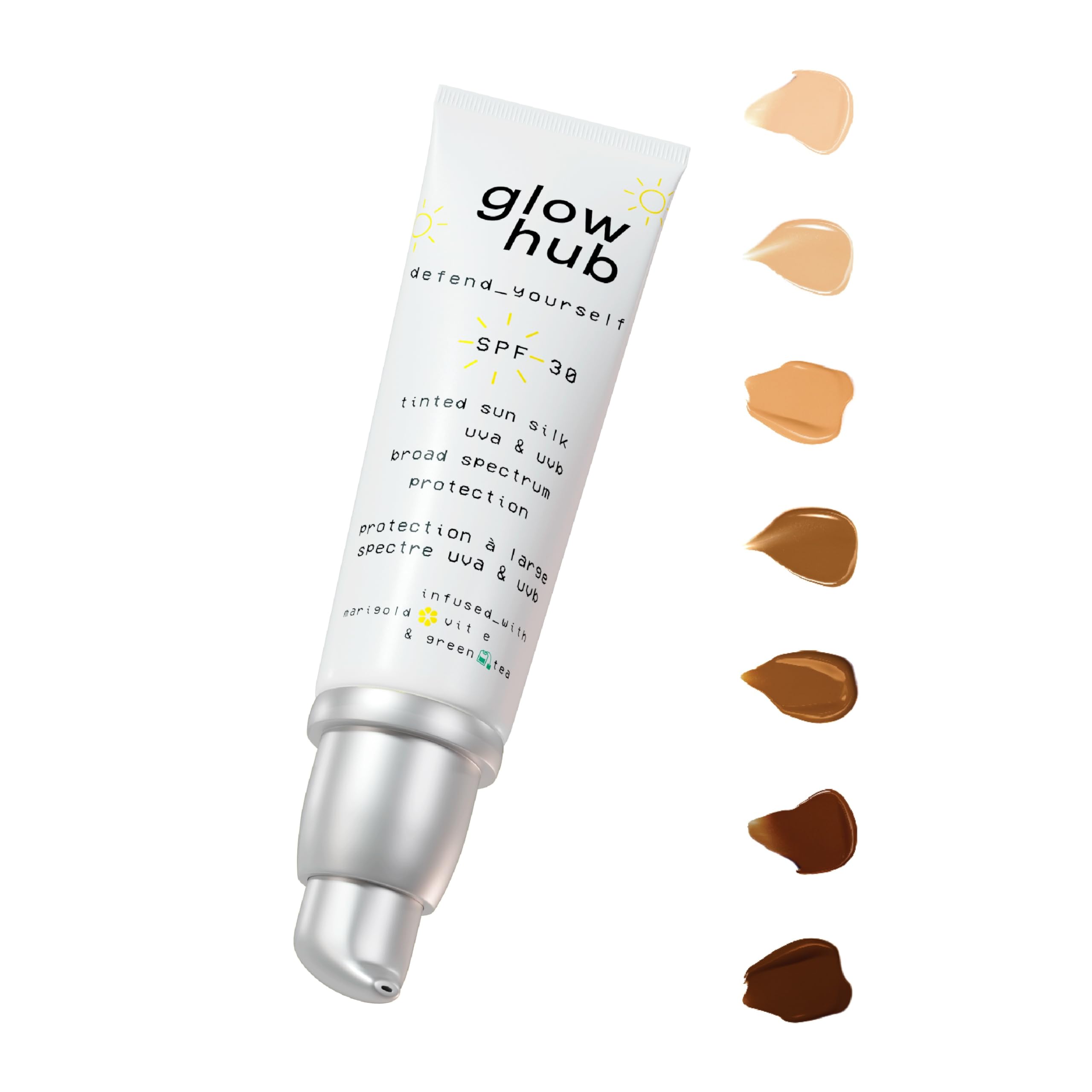 Glow Hub Defend Yourself Facial Sunscreen SPF30 Tinted 50ml (Never Without), 50 ml (Pack of 1) - Image 2